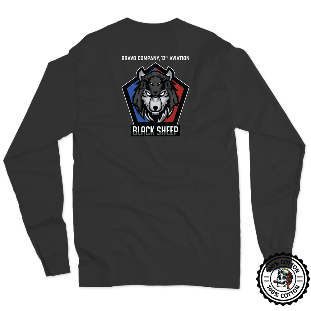 B Co, 12th AVN BN "Black Sheep" Long Sleeve T-Shirt