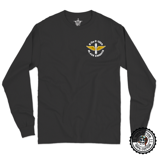 B Co, 2-13th AVN REG "Black Knights" V3 Long Sleeve T-Shirt