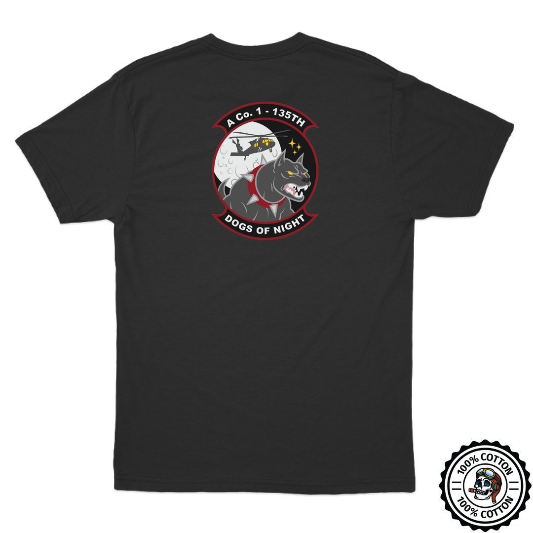 A Co, 1-135th AHB "Dogs of Night" Crew Chief T-Shirts