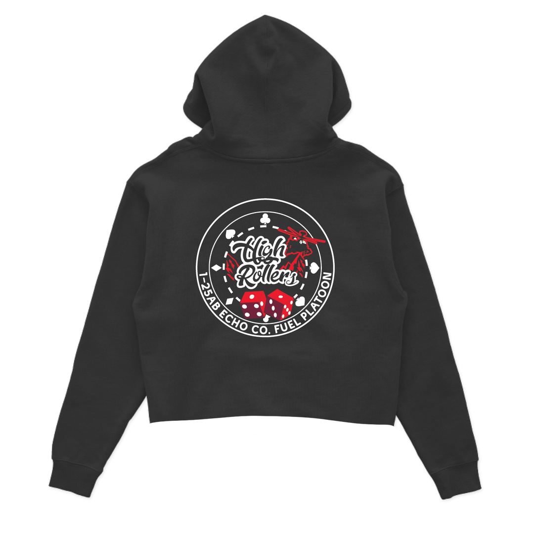 1-25 AB "HIGH ROLLERS" Crop Hoodie