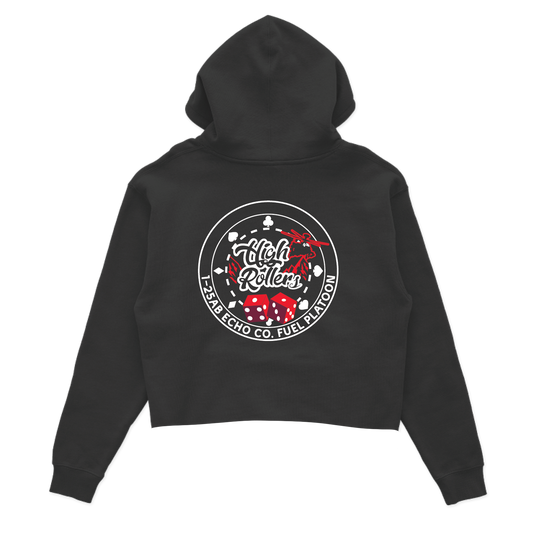 1-25 AB "HIGH ROLLERS" Crop Hoodie