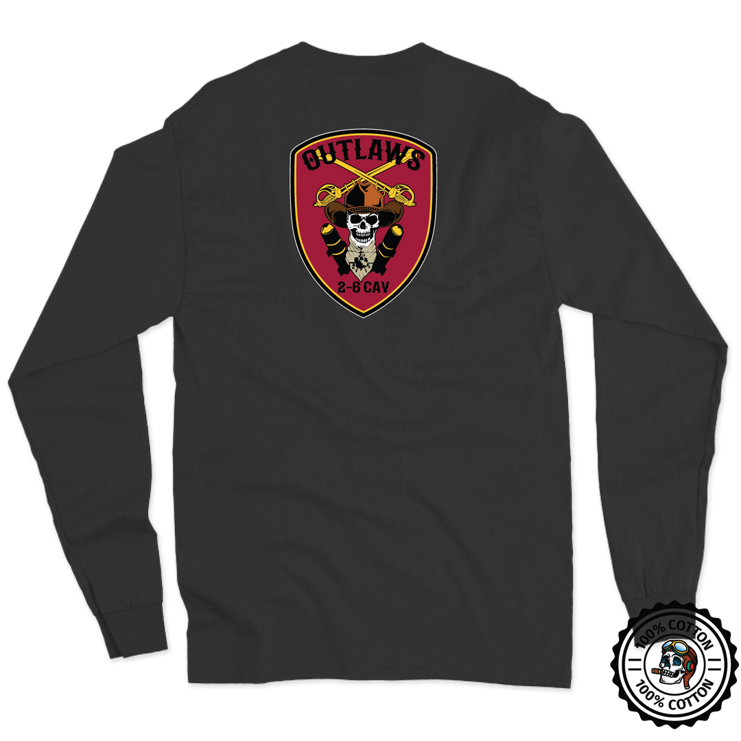 D Co, 2-6 CAV "Outlaws" Long Sleeve T-Shirt