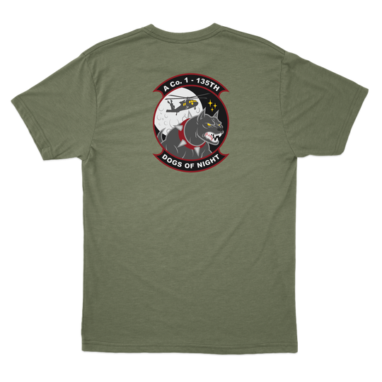 A Co, 1-135th AHB "Dogs of Night" Crew Chief T-Shirts