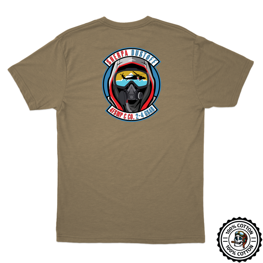 4th Platoon "Sherpas" C 2-4 GSAB Tan 499 T-Shirt