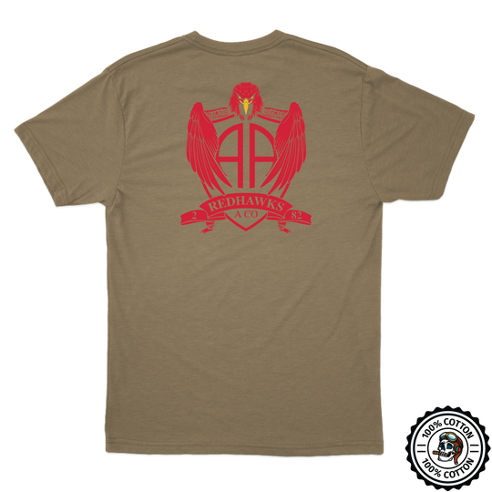 A CO, 2-82 AHB "REDHAWKS" Tan 499 T-Shirt