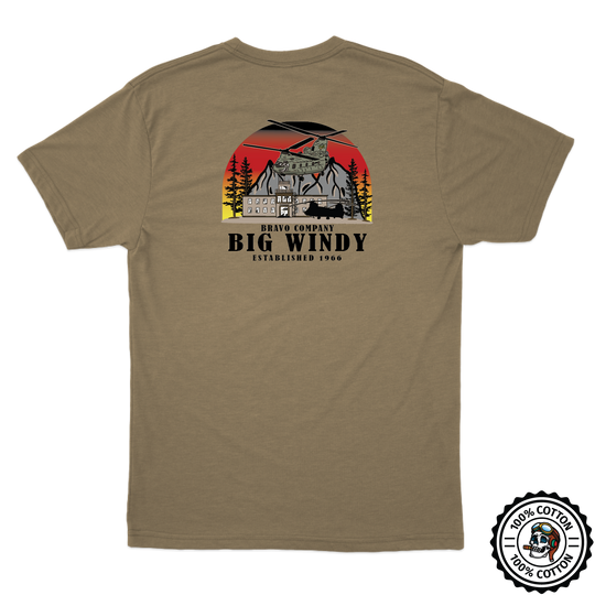B Co, 1-214 GSAB "BIG WINDY" V1 Tan 499 T-Shirt