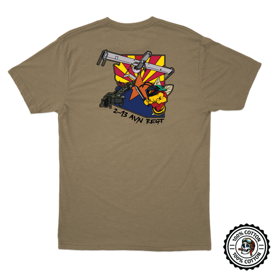 B Co, 2-13th AVN REG "Black Knights" V3 Tan 499 T-Shirt