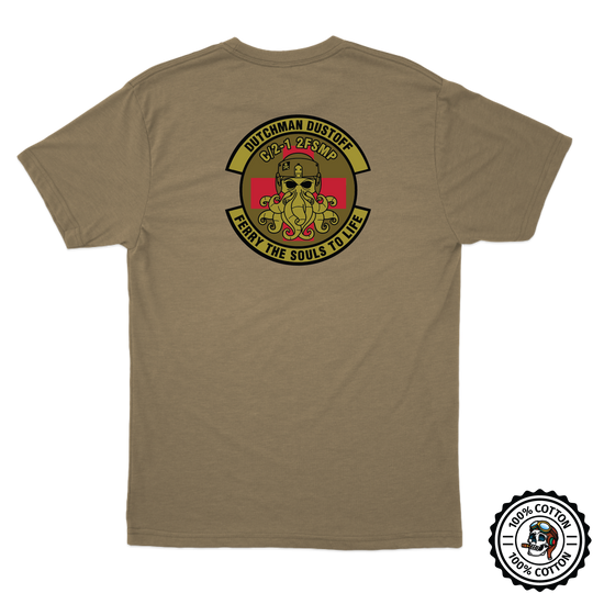 C Co, 2-1 GSAB, 2FSMP “Dutchman Dustoff” V1 Tan 499 T-Shirt