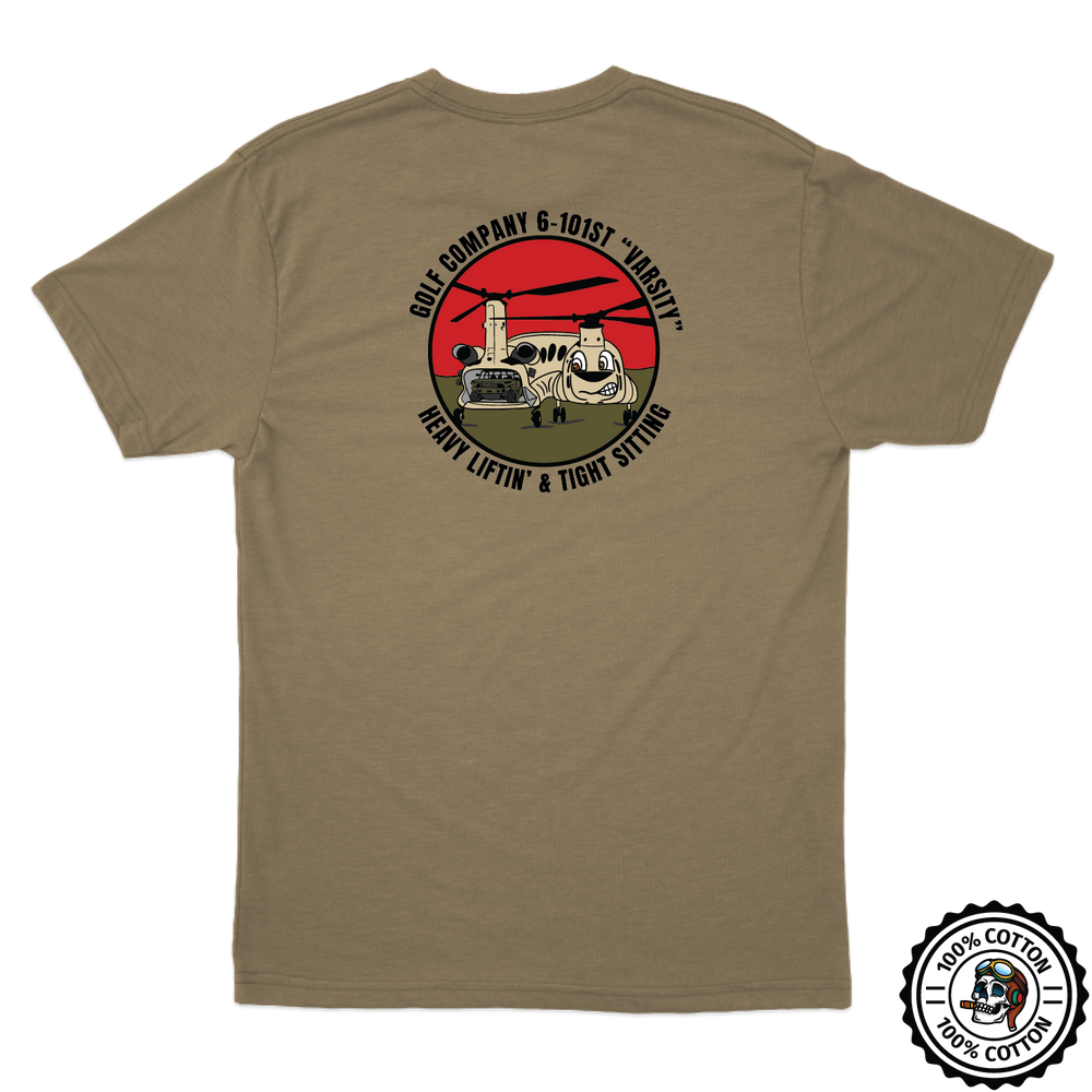 G Co, 6-101 CAB “Varsity” V1  Tan 499 T-Shirt