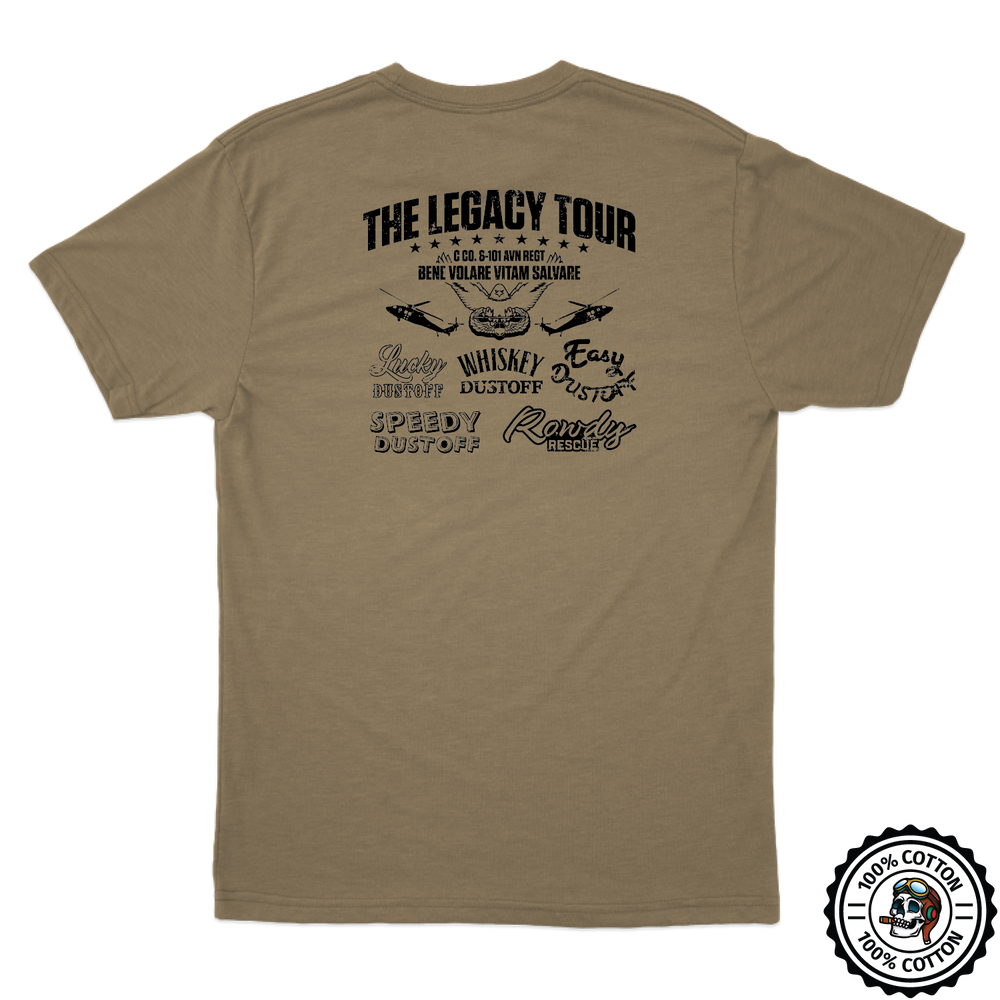 C Co, 6-101 AVN REGT “Legacy Tour" Tan 499 T-Shirt