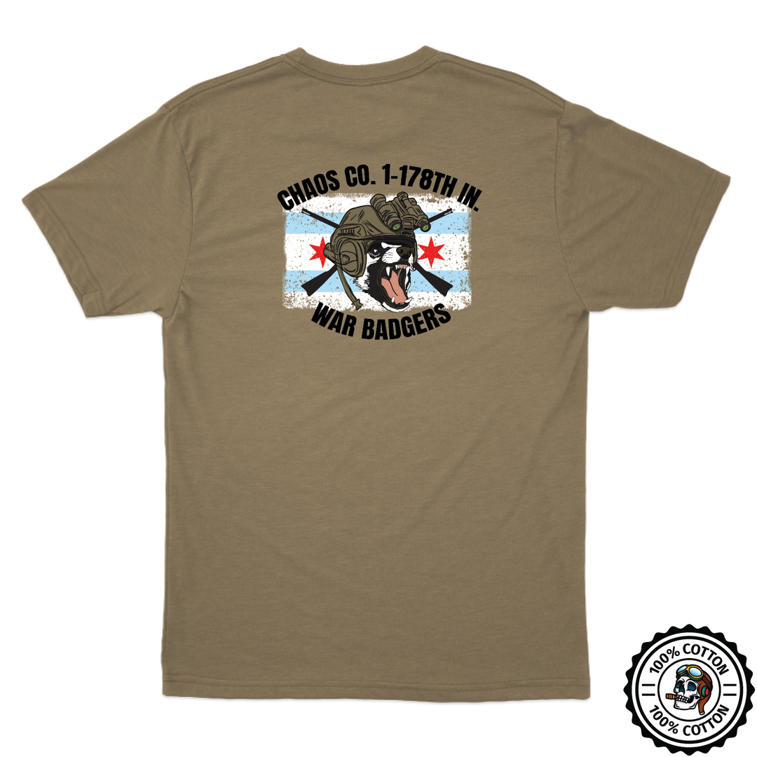 2nd PLT, C Co, 1-178TH IN "War Badgers" Tan 499 T-Shirt