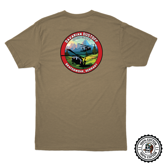 C Co, 1-214 GSAB "Bavarian Dustoff" V3 Tan 499 T-Shirt