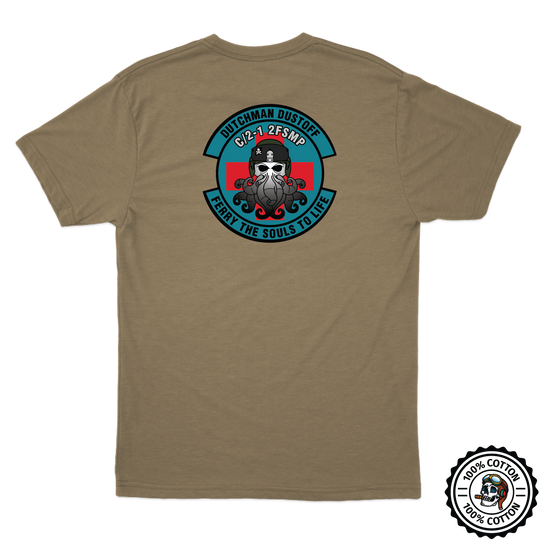 C Co, 2-1 GSAB, 2FSMP “Dutchman Dustoff” V2 Tan 499 T-Shirt