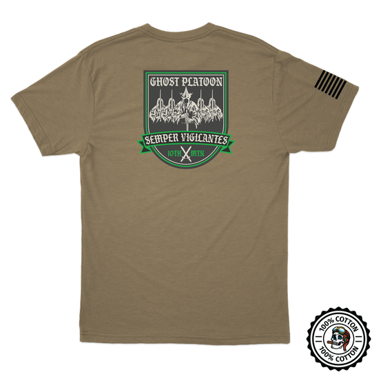 "Ghost Platoon", D Co, 317th BEB, 3 BCT 10th MTN Tan 499 T-Shirt