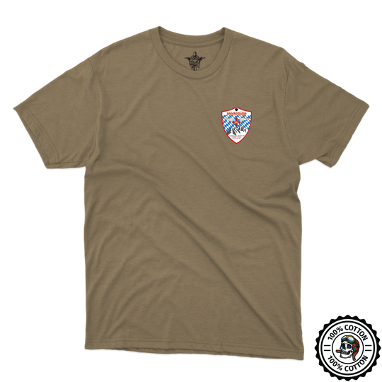 C Co, 1-214 GSAB "Bavarian Dustoff" V3 Tan 499 T-Shirt