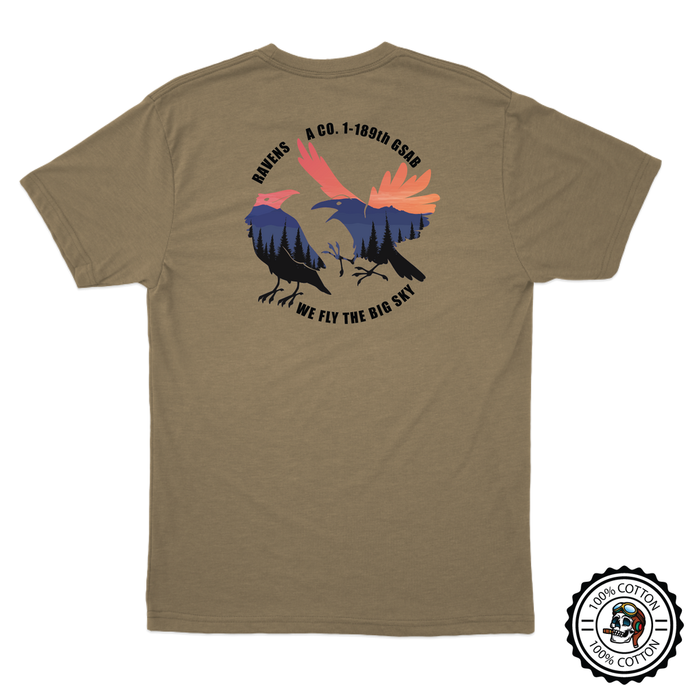 A Co, 1-189 GSAB "Ravens" V2 Tan 499 T-Shirt