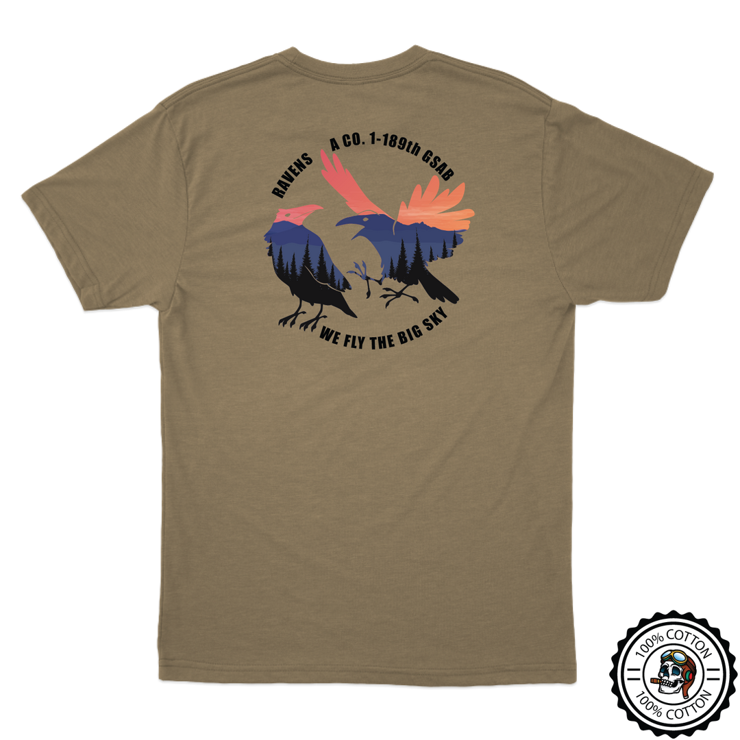 A Co, 1-189 GSAB "Ravens" V2 Tan 499 T-Shirt