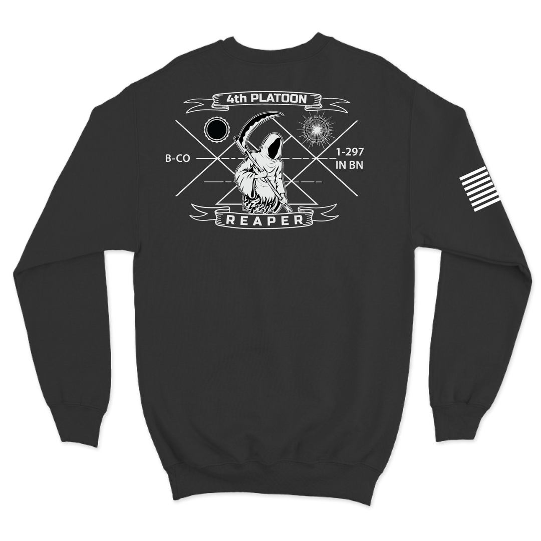 4th Platoon "Reapers" B CO, 1-297 IN V2 Crewneck Sweatshirt