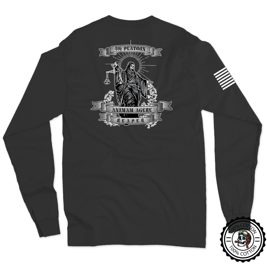 4th Platoon "Reapers" B CO, 1-297 IN Long Sleeve T-Shirt