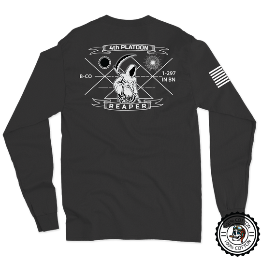 4th Platoon "Reapers" B CO, 1-297 IN V2 Long Sleeve T-Shirt