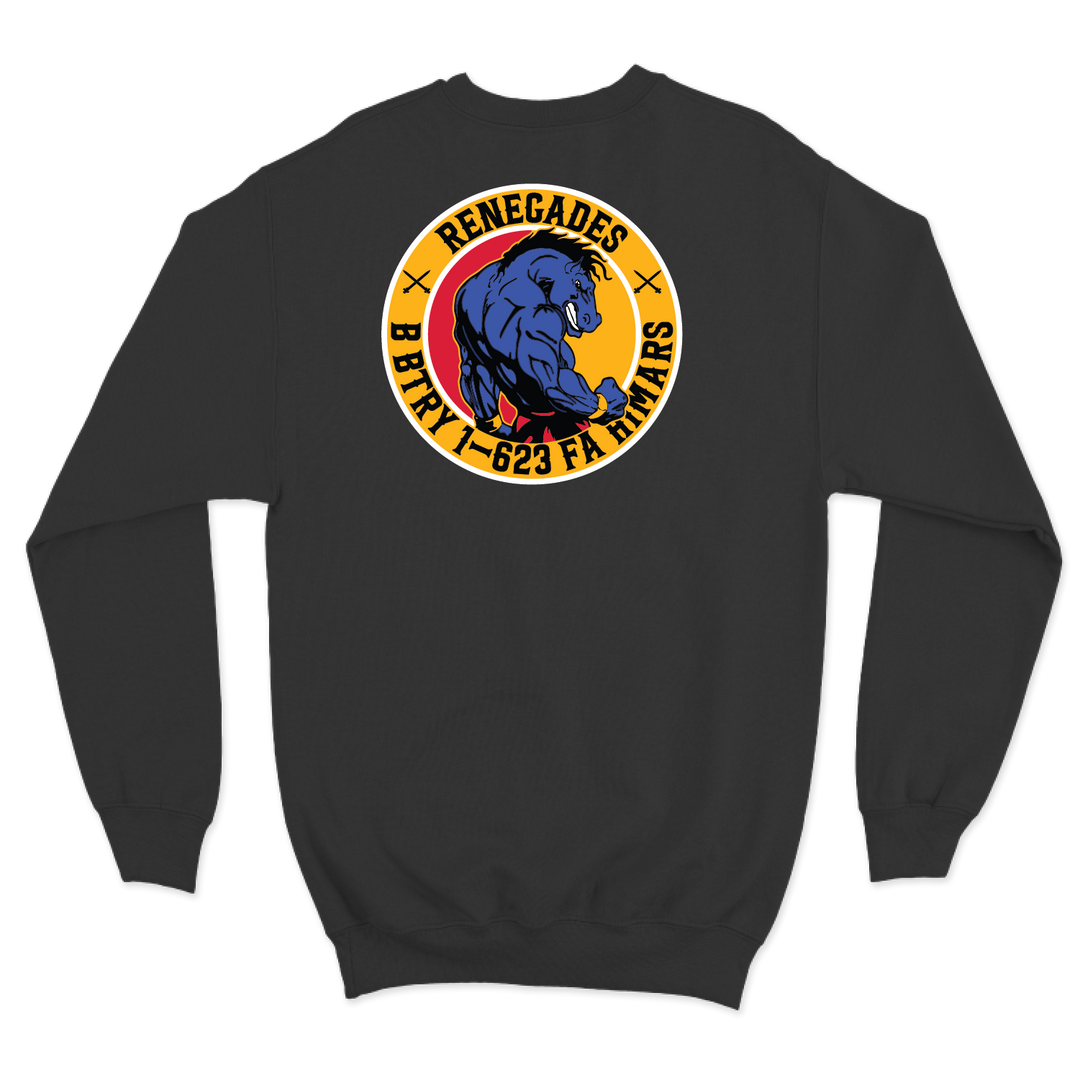 B BTRY, 1-623 "RENEGADES" Color Crewneck Sweatshirt