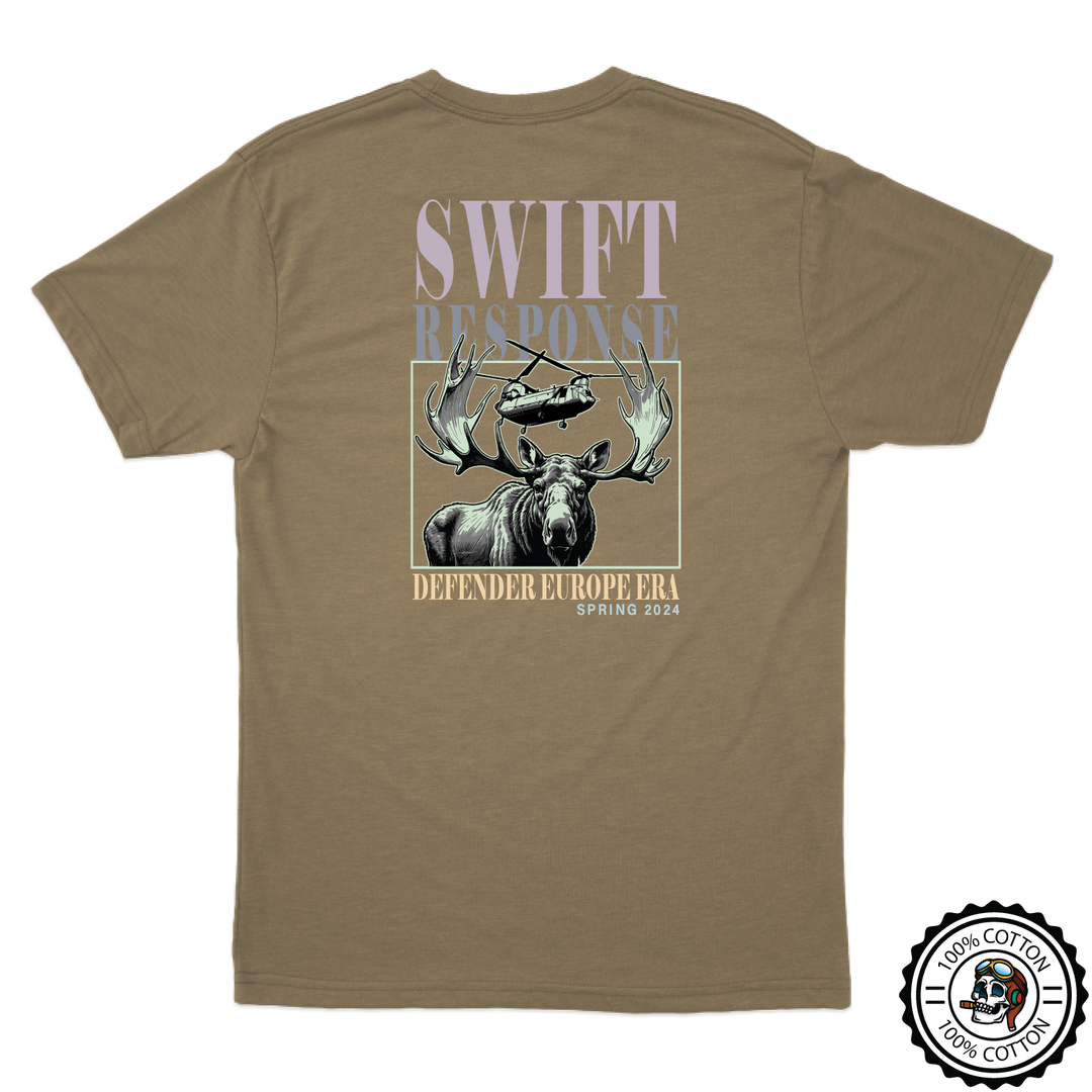 F Co, 2-135 GSAB (D-E-) "2024 Swift Response" Tan 499 T-Shirt