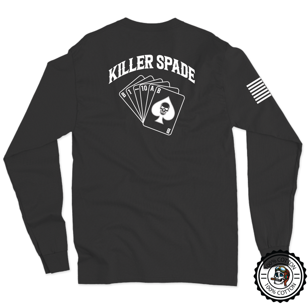 B Co, 1-10 AB "Killer Spade" V2 Long Sleeve T-Shirt