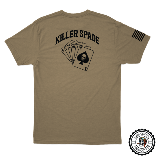 B Co, 1-10 AB "Killer Spade" V2 Tan 499 T-Shirt