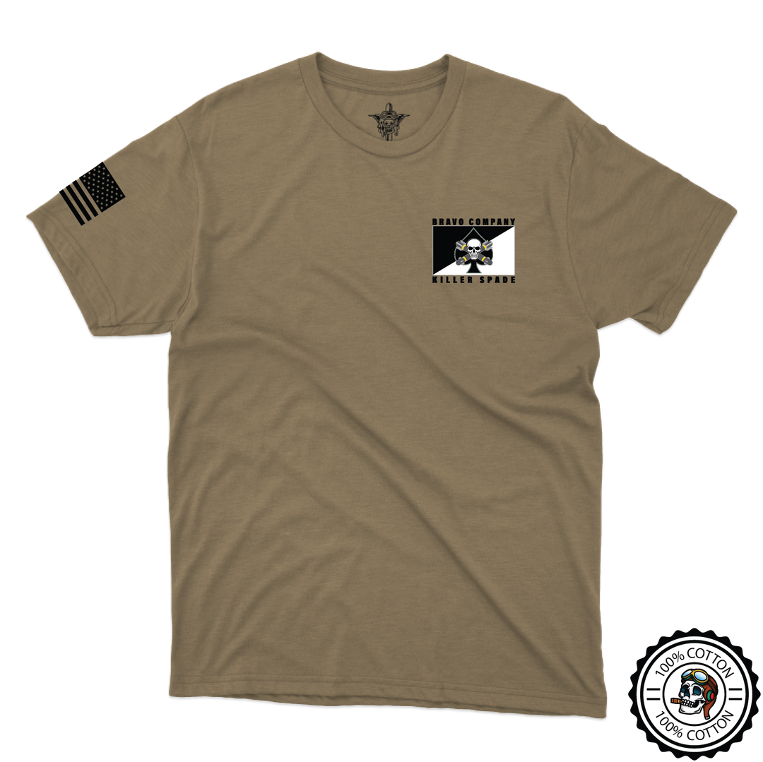 B Co, 1-10 AB "Killer Spade" V1 Tan 499 T-Shirt