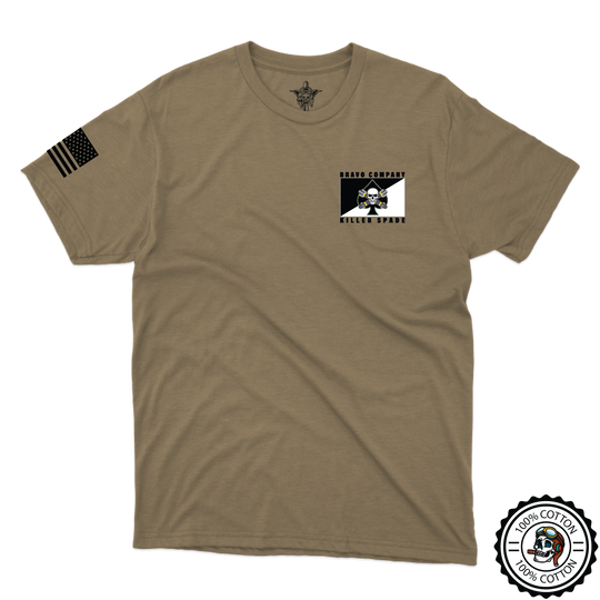 B Co, 1-10 AB "Killer Spade" V1 Tan 499 T-Shirt