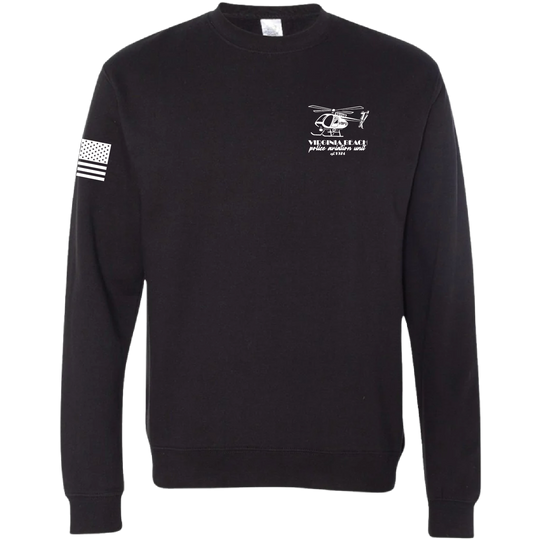 Virginia Beach PD Aviation W/ Flag Crewneck Sweatshirt