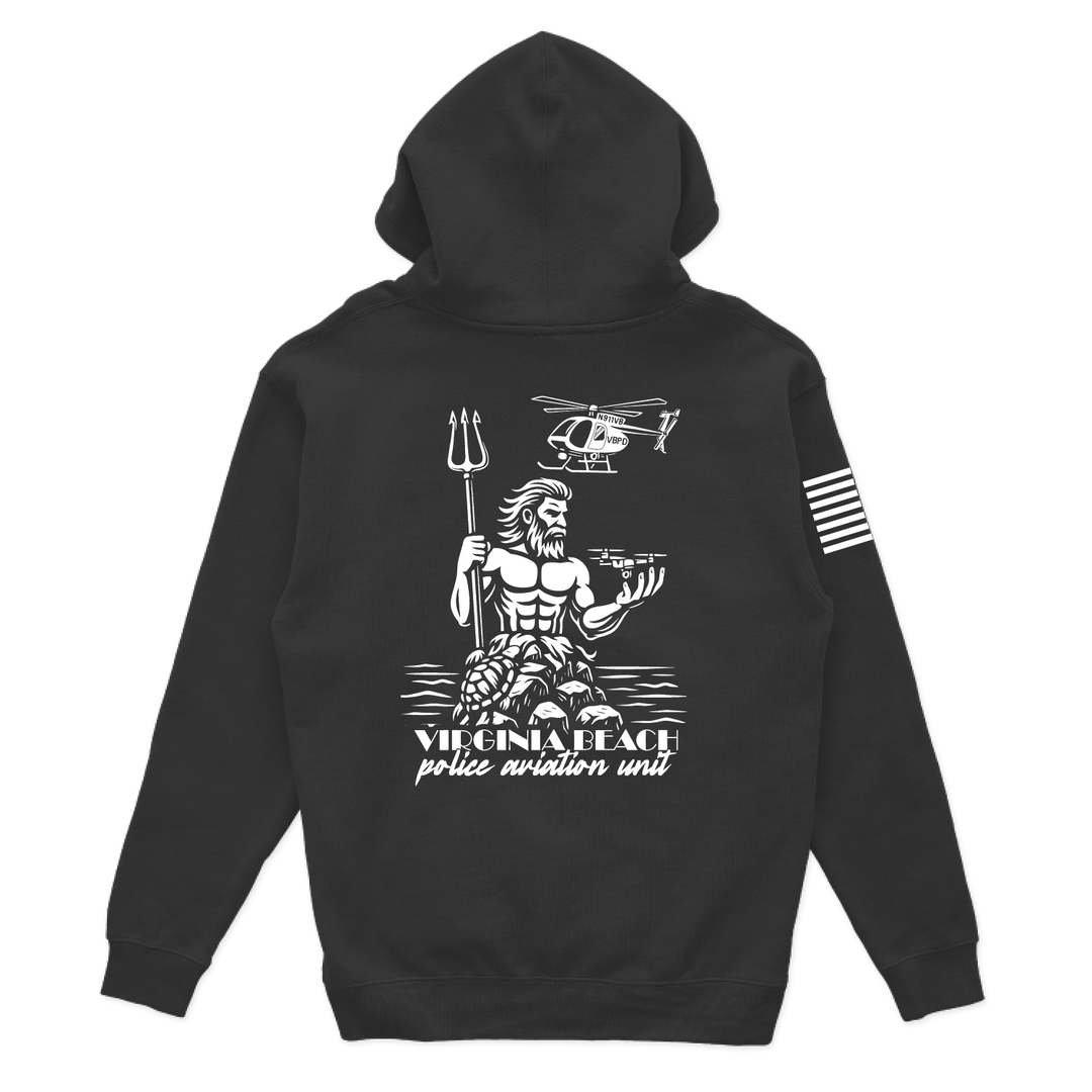 Virginia Beach PD Aviation W/ Flag Hoodies