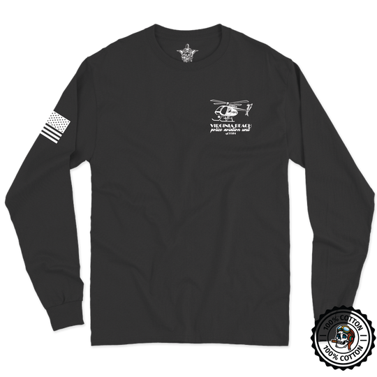 Virginia Beach PD Aviation W/ Flag Long Sleeve T-Shirt