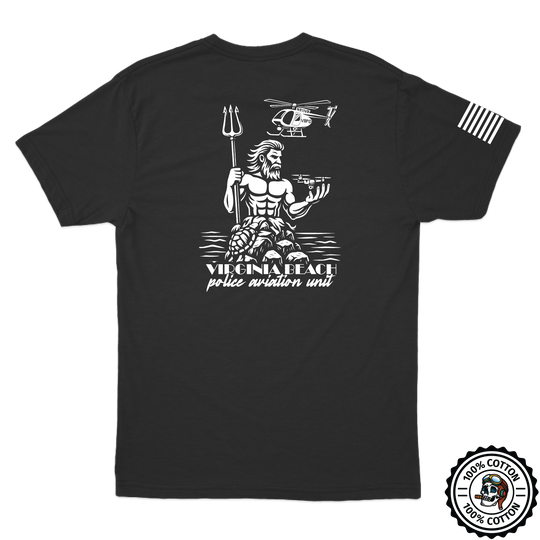 Virginia Beach PD Aviation W/ Flag T-Shirts