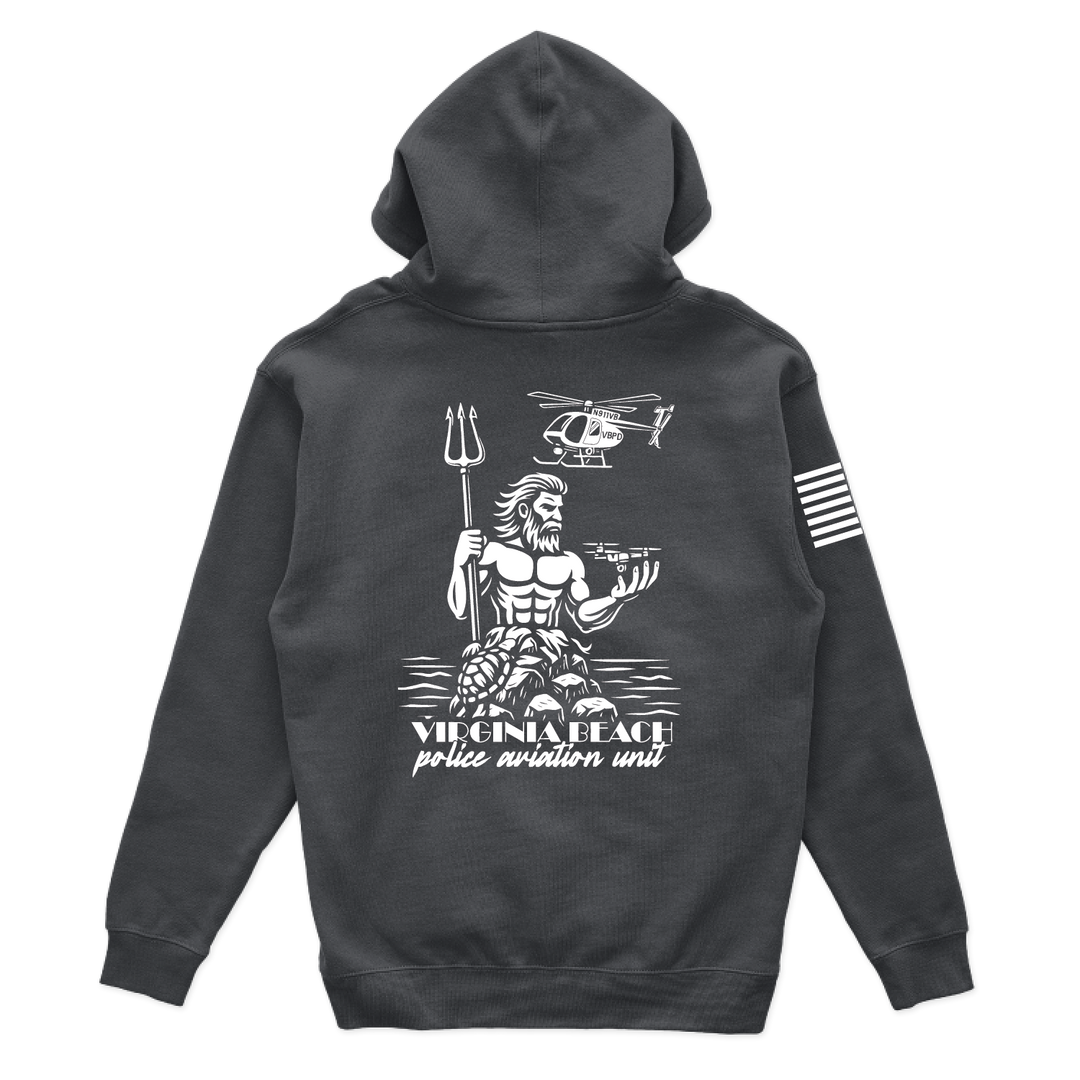 Virginia Beach PD Aviation W/ Flag Hoodies