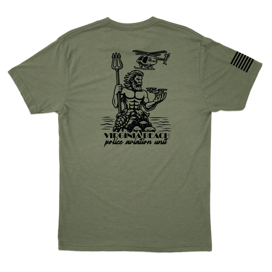 Virginia Beach PD Aviation W/ Flag T-Shirts