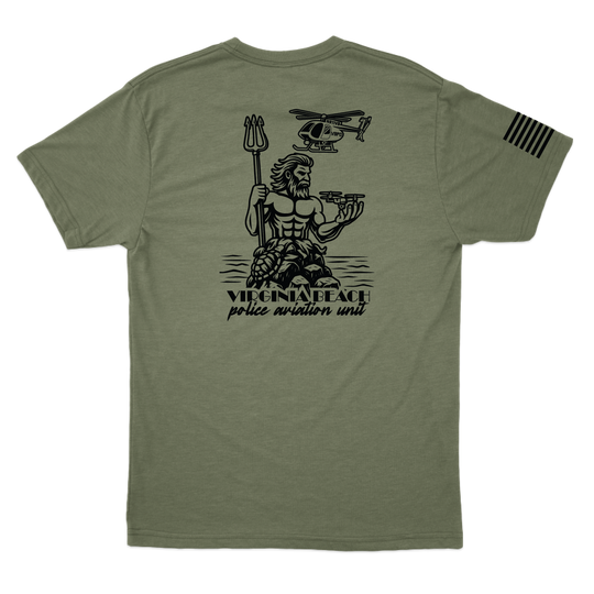 Virginia Beach PD Aviation W/ Flag T-Shirts