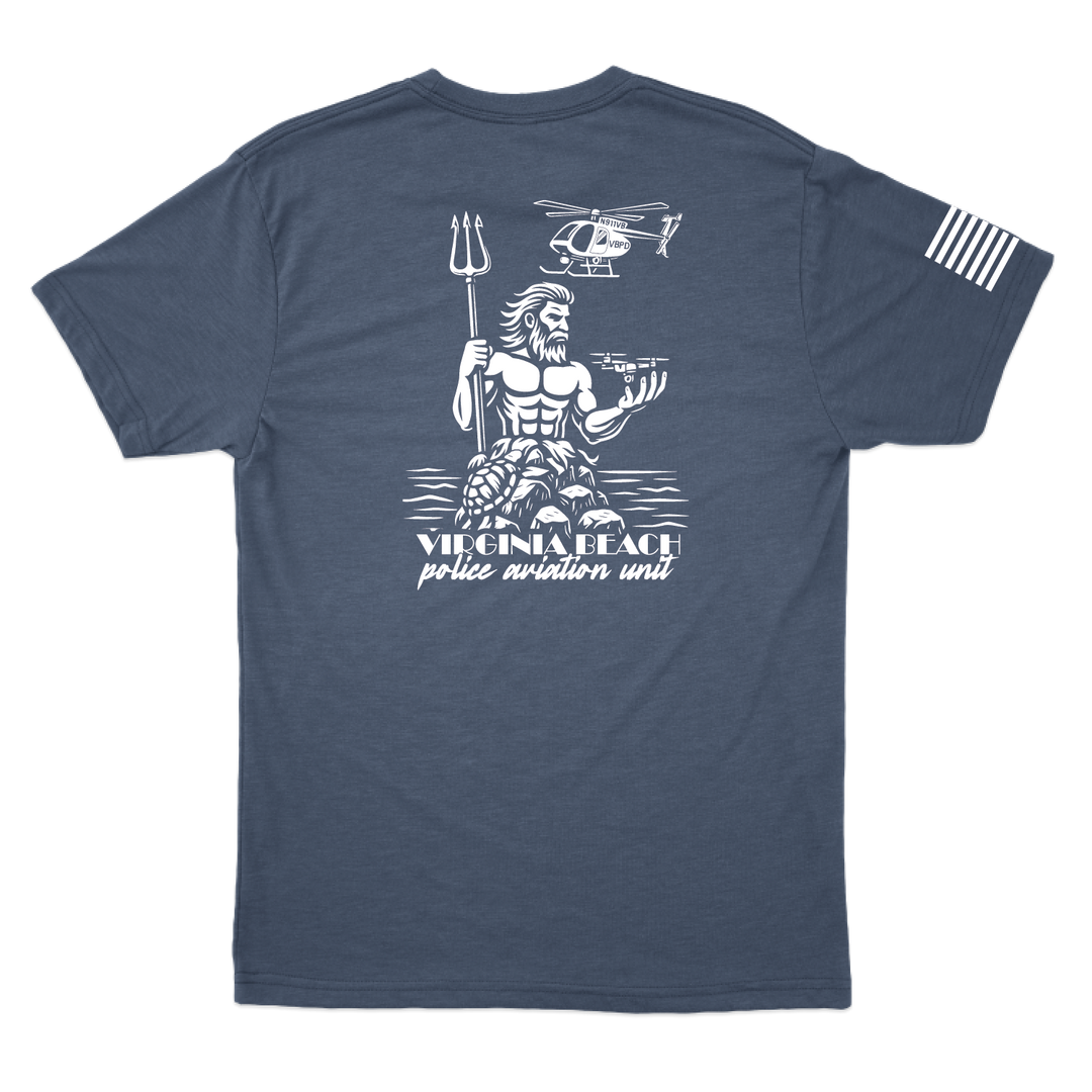 Virginia Beach PD Aviation W/ Flag T-Shirts