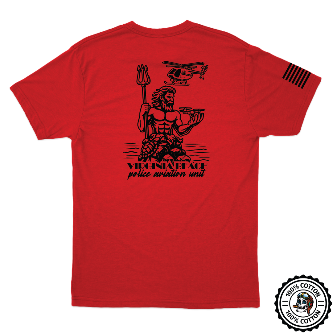 Virginia Beach PD Aviation W/ Flag T-Shirts