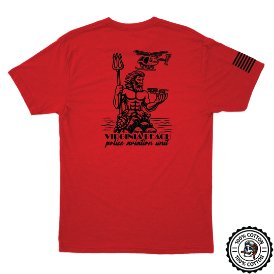 Virginia Beach PD Aviation W/ Flag T-Shirts