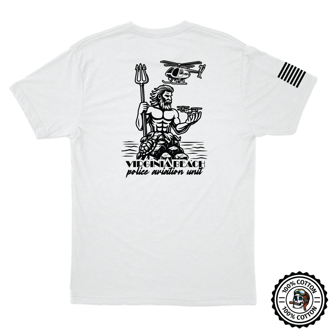 Virginia Beach PD Aviation W/ Flag T-Shirts
