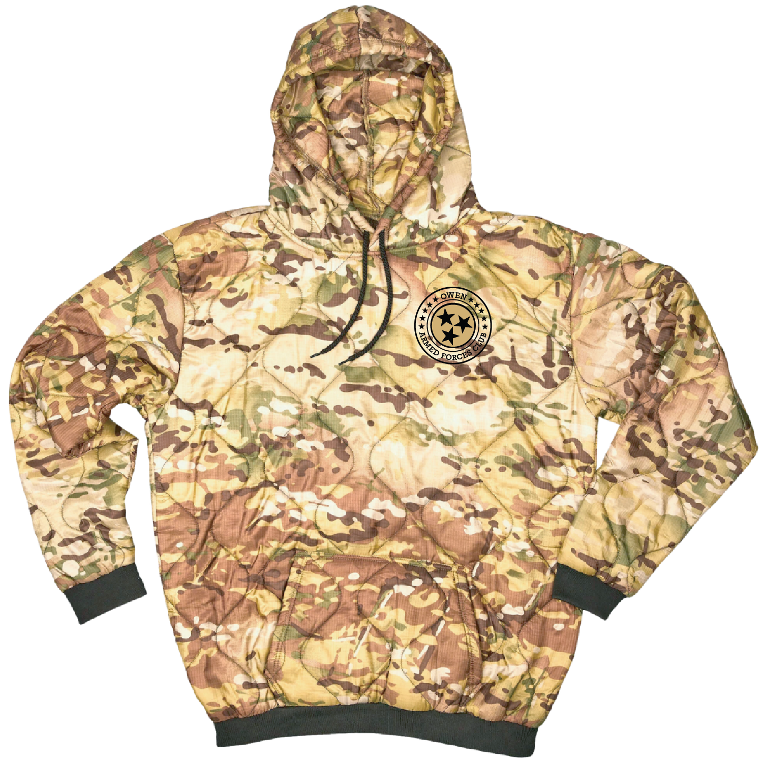 Woobie Hoodie — Vanderbilt Armed Forces Club Field Hoodie Embroidery - Black