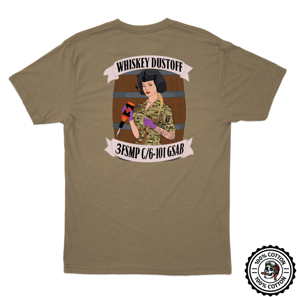 3 FSMP, C Co, 6-101 "Whiskey Dustoff" Tan T-Shirt
