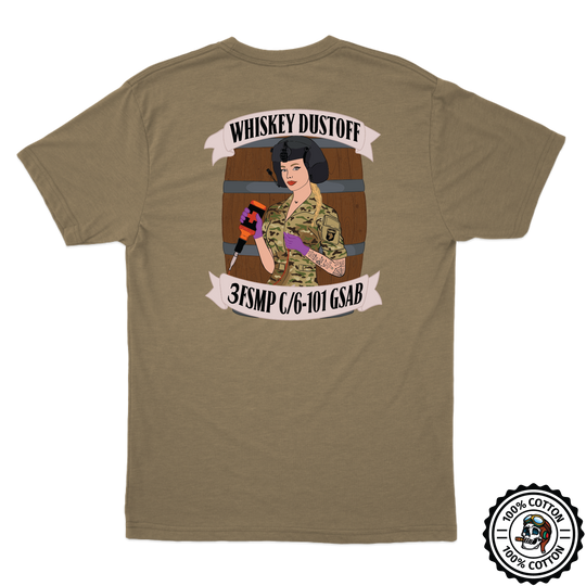 3 FSMP, C Co, 6-101 "Whiskey Dustoff" Tan T-Shirt