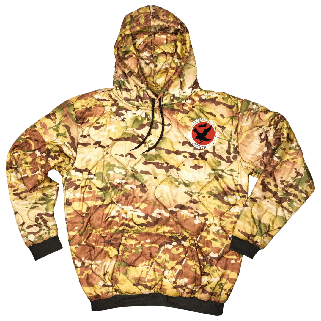 A Co, 1-223 CH47 Graduate Flight Courses Field Hoodie White Embroidery