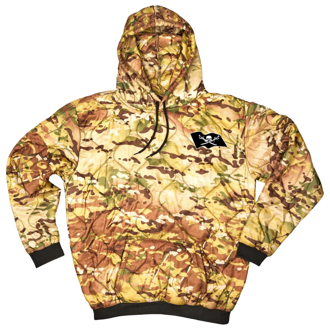 B Co, 2-160 "Bad Boyz" - Jolly Roger Field Hoodie Embroidery