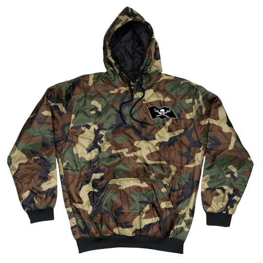 B Co, 2-160 "Bad Boyz" - Jolly Roger Field Hoodie Embroidery