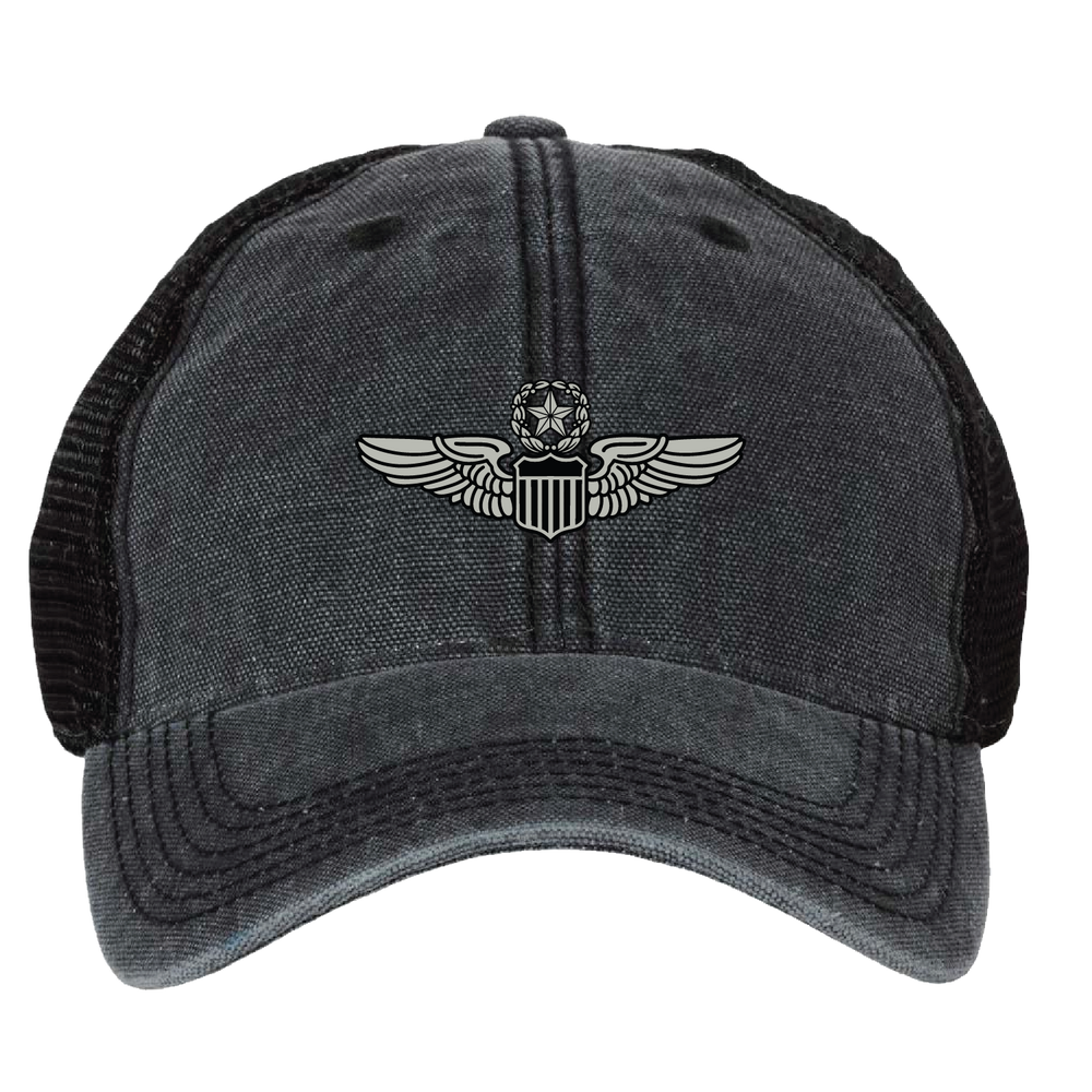 Air Force Command Pilot Wings Badge Embroidered Old Favorite Trucker
