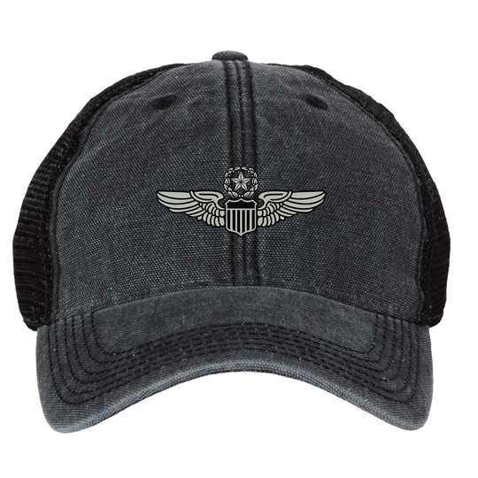 Air Force Command Pilot Wings Badge Embroidered Old Favorite Trucker