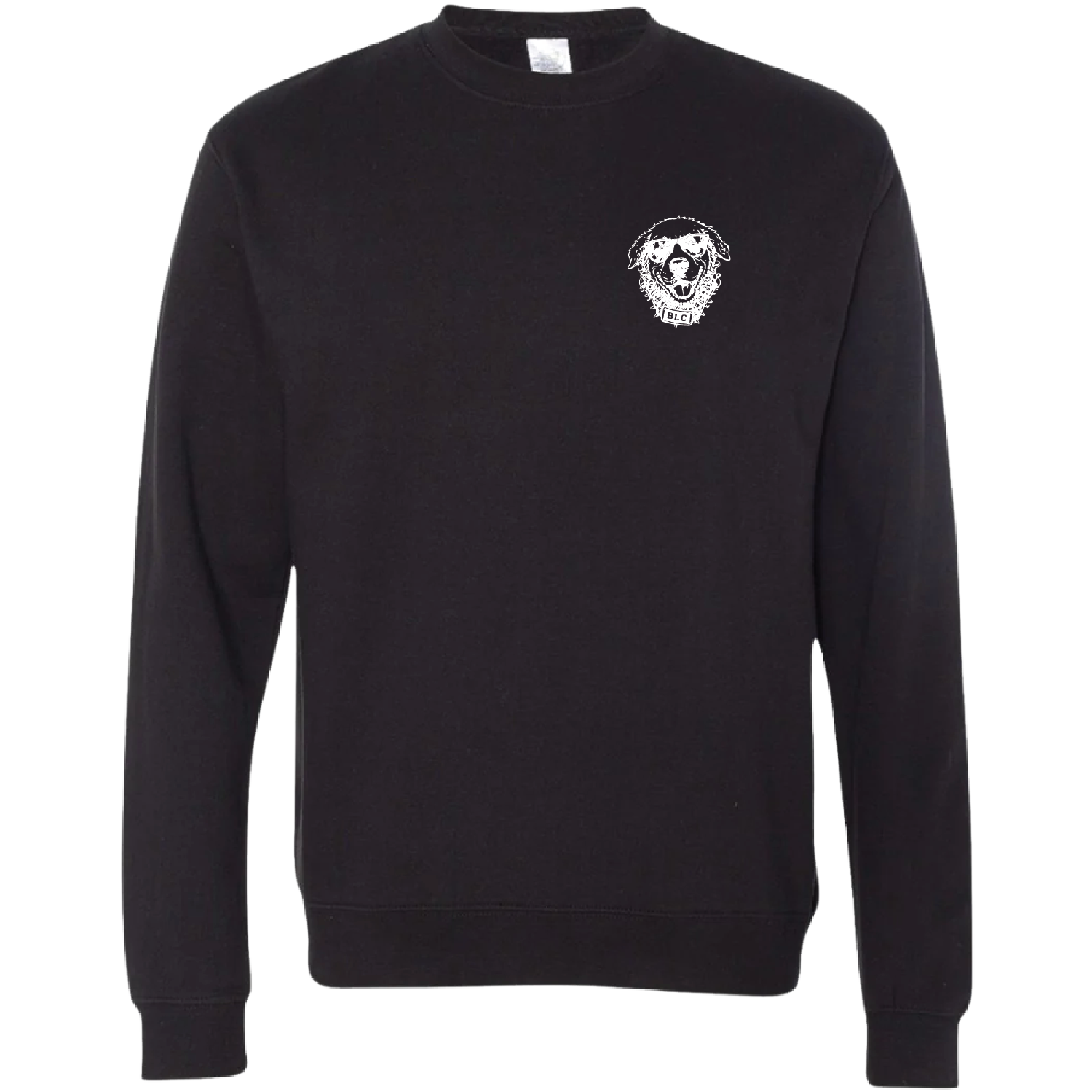 blcclass26008lc3drowningpuppies_crewneck_black_front.png